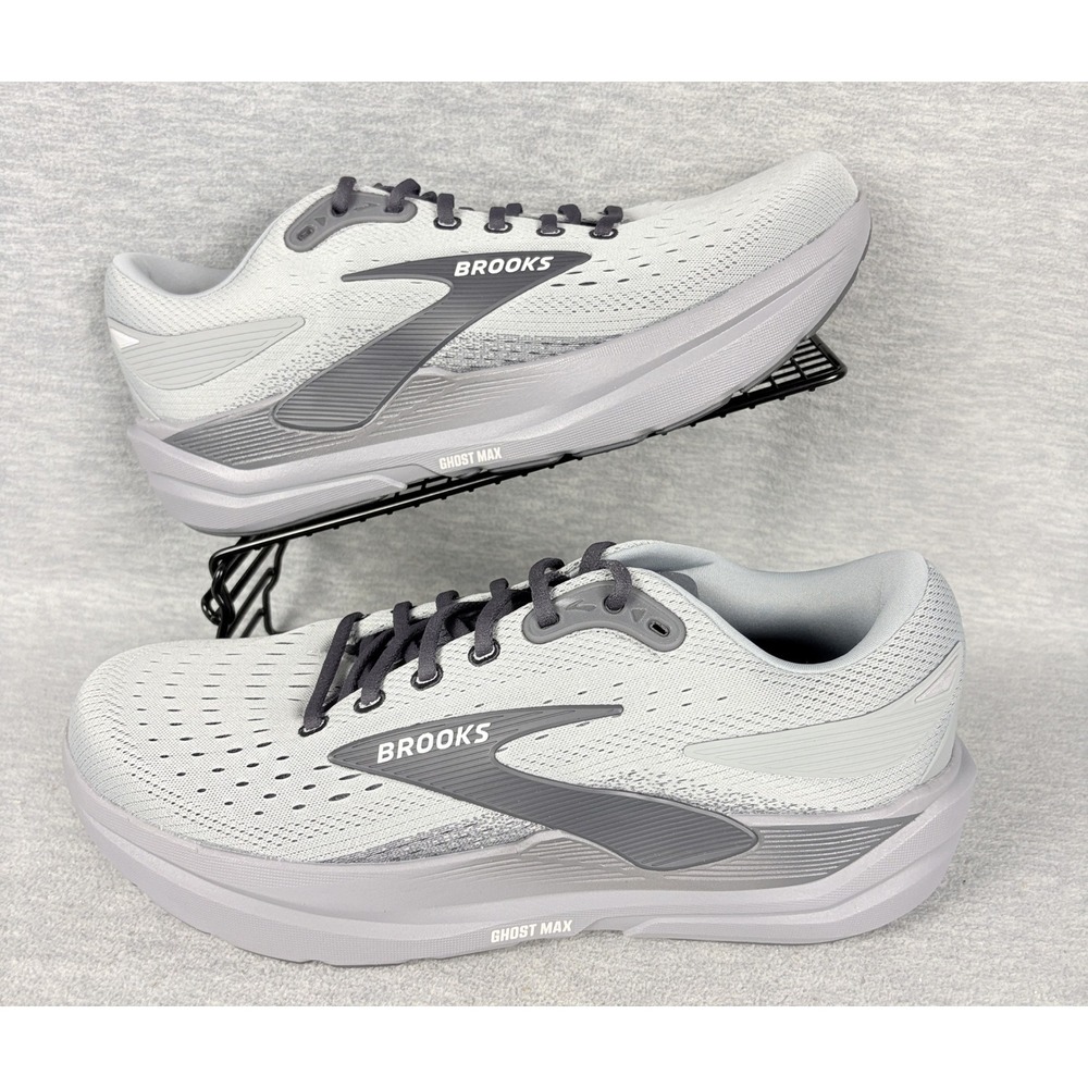 Brooks Ghost Max 2 Running Sneakers Mens 12 W 2E Gray Primer Black Comfort